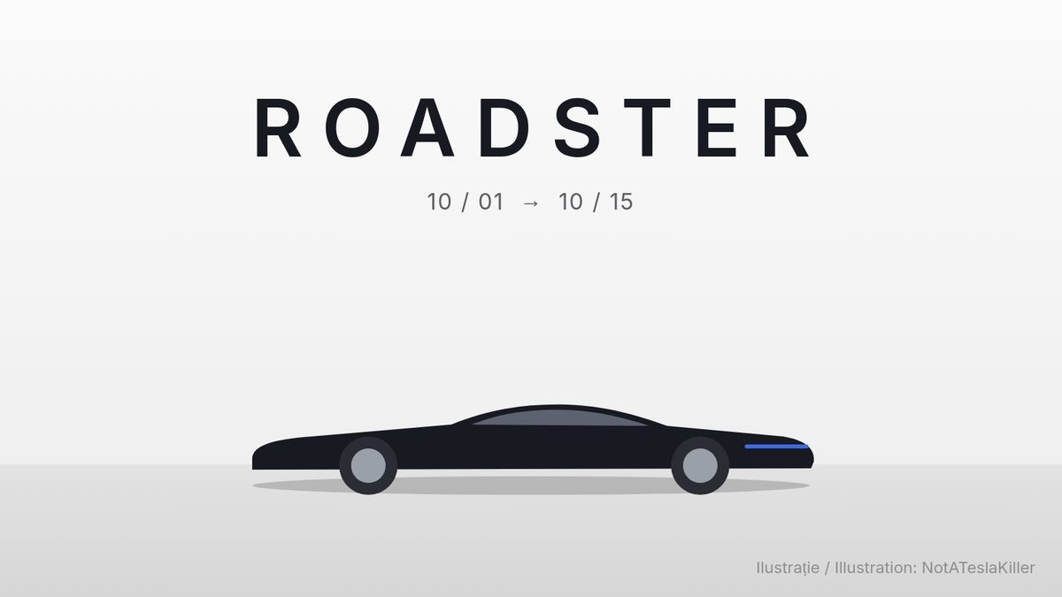 Neutral illustration of a sports car silhouette with the word Roadster